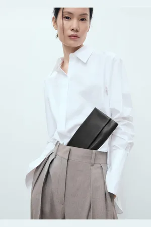 MANGO Flap leather bag