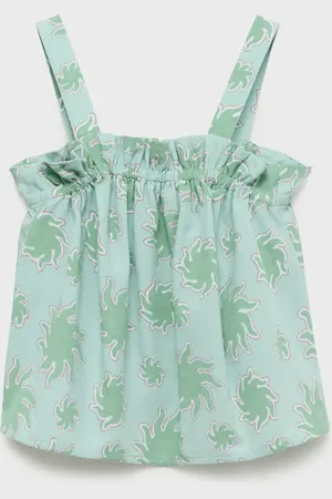 MANGO Printed sleeveless blouse