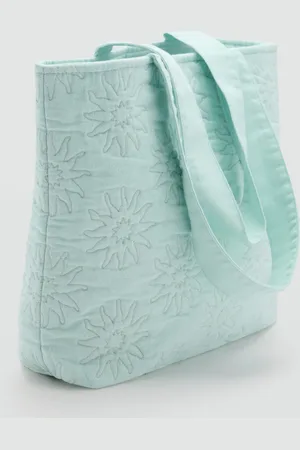 MANGO Embroidered tote bag