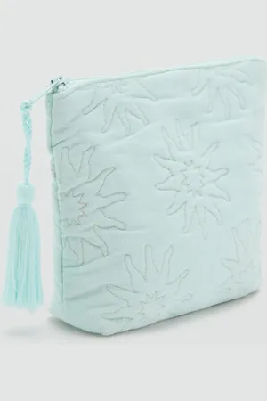 MANGO Embroidered details toiletry bag