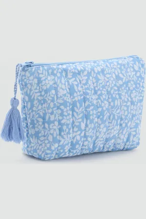 MANGO Quilted printed toiletry bag