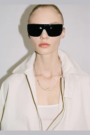 MANGO Double pearl chain necklace