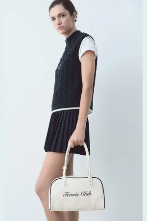 MANGO Shoulder bag with printed message