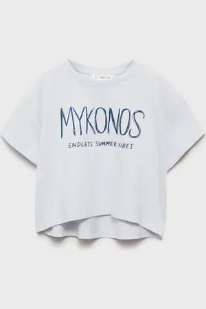MANGO Printed message T-shirt