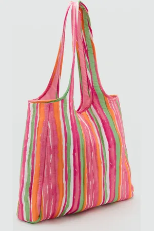 MANGO Printed tote bag