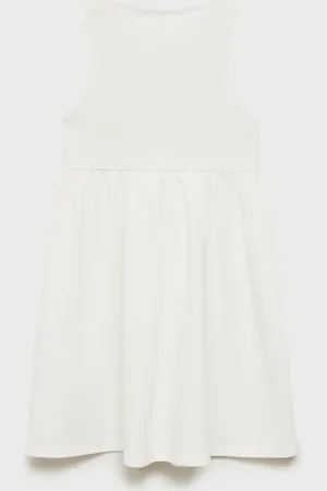 MANGO Embroidered wrap dress
