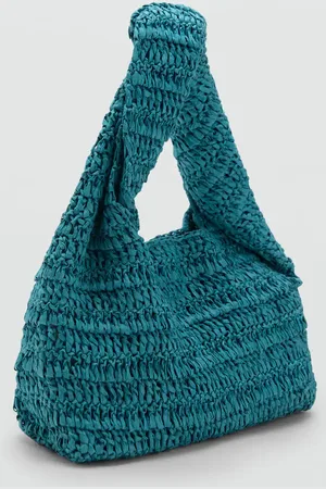 MANGO Natural fibre handbag