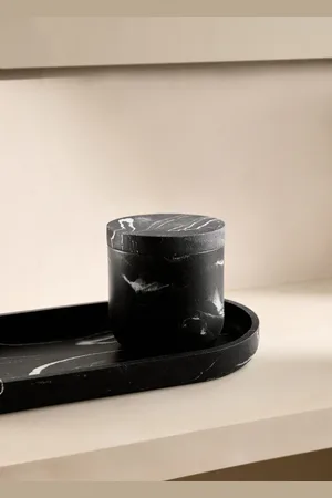 MANGO Marble-effect bathroom jar
