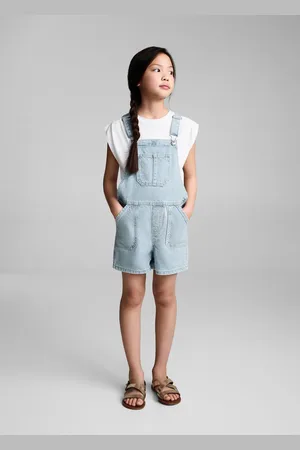MANGO Short denim dungarees