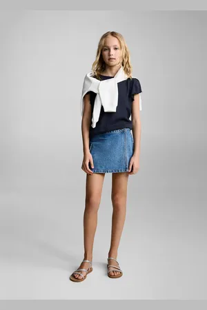 MANGO Short-sleeved ruffle t-shirt