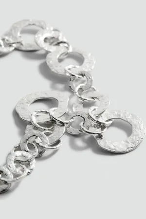 MANGO Combined metal-hoop necklace