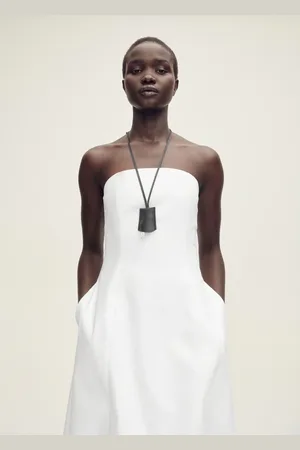 MANGO Leather necklace with keychain pendant