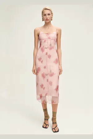 MANGO Floral-print combined dress