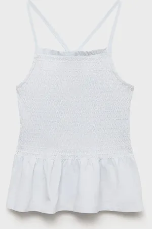 MANGO Honeycomb cotton top