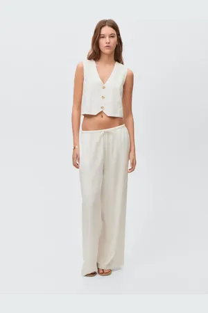 MANGO Linen-blend waistcoat