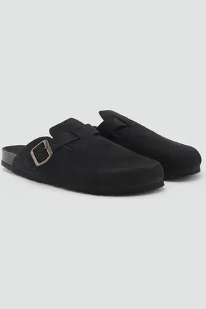MANGO Suede leather clogs