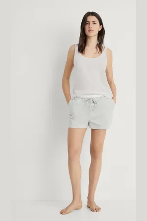 MANGO Striped pyjama shorts with elasticated detail