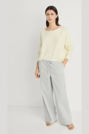 MANGO Striped pyjama trousers with elastic detail