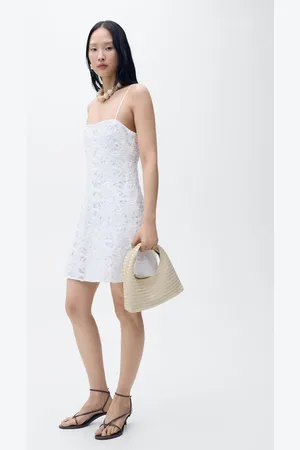 MANGO Short floral textured dress