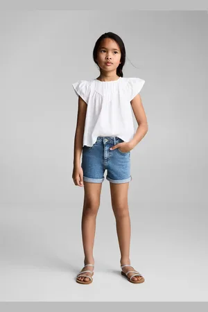 MANGO Straight denim shorts