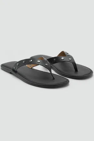 MANGO Studded leather sandals
