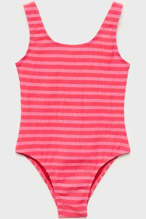 MANGO Striped swimsuit