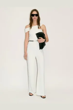 MANGO Long jumpsuit with asymmetrical neck