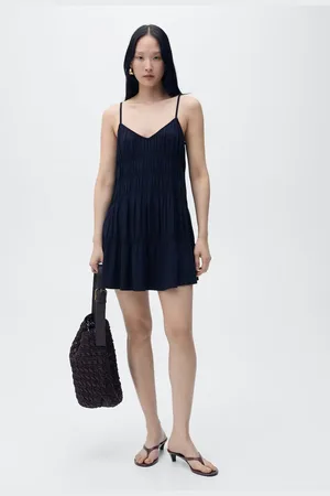 MANGO Short dress with gathered panels