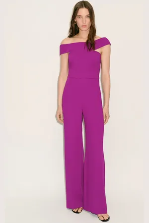 MANGO Long jumpsuit with asymmetrical neck