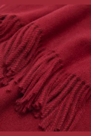 MANGO Fringed edge scarf