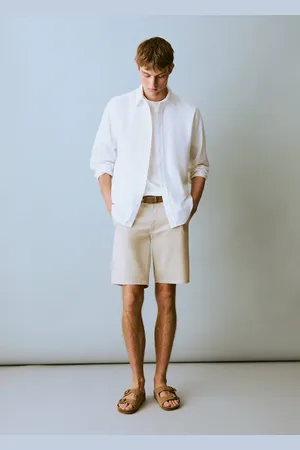 MANGO Linen oxford shirt