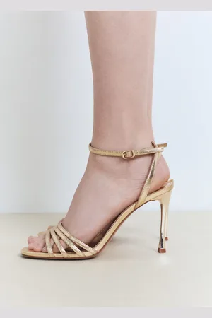 MANGO Combined-strap heeled sandals