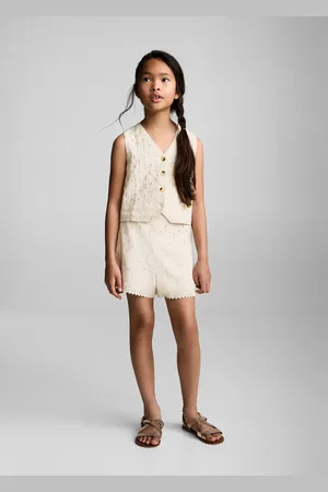 MANGO Embroidered mirrored shorts