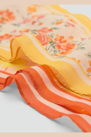 MANGO Set of 2 floral-print scarves