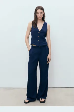 MANGO Denim-effect lyocell waistcoat