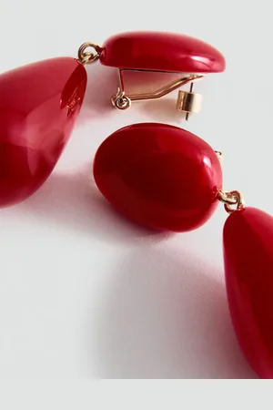 MANGO Resin drop earrings