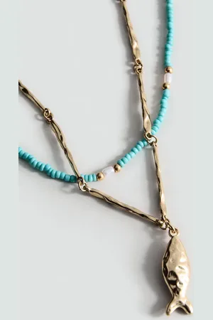 MANGO Mixed double necklace