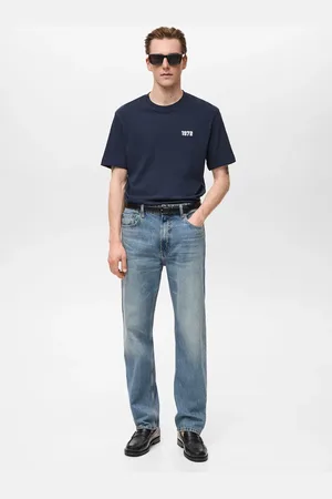 MANGO Embroidered cotton T-shirt