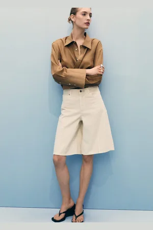 MANGO High-waisted straight jorts