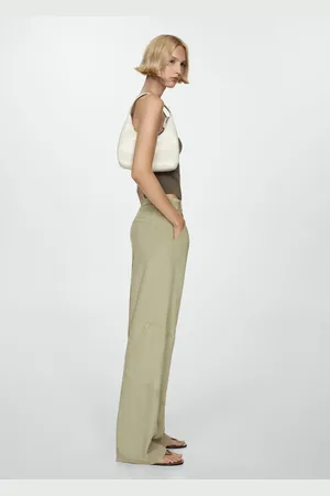 MANGO Lyocell trousers with adjustable drawstring