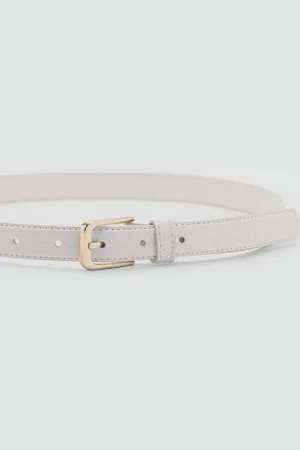 MANGO Fine croco leather-effect belt