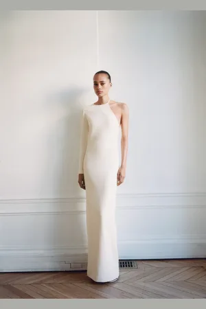 MANGO Asymmetrical open-back dress