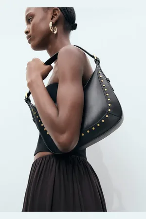 MANGO Small studded shoulder bag