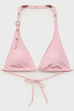 MANGO Bikini top with buckle strap and eyelets