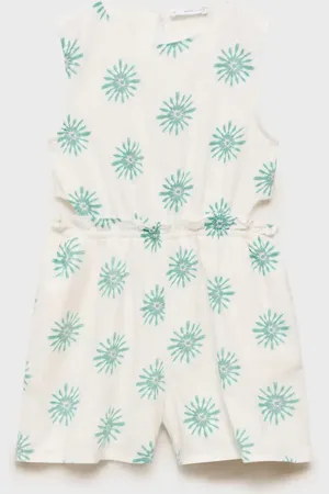 MANGO Printed jumpsuit with openings