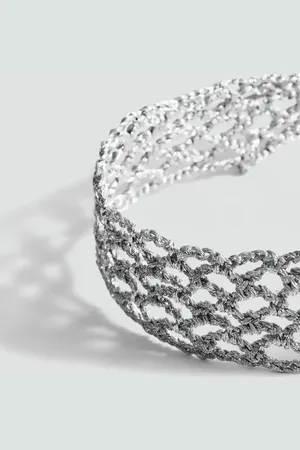 MANGO Lurex choker necklace