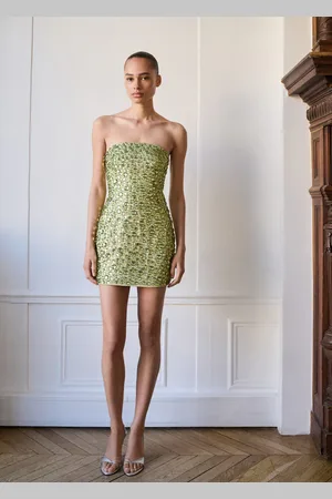 MANGO Strapless crystal dress