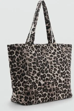 MANGO Animal-print tote bag