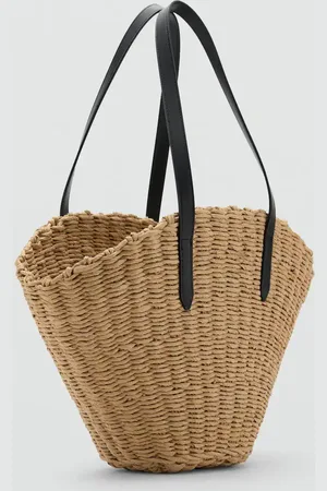 MANGO Natural fibre basket bag