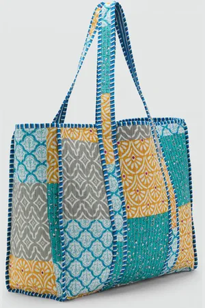 MANGO Quilted patchwork bag
